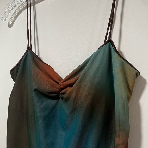 ZARA Printed Tulle Multicolored One Piece Swimsuit - Picture 7 of 9